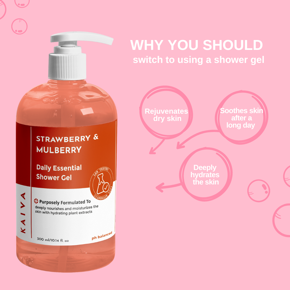 Strawberry & Mulberry Shower Gel | Sulfates & Paraben Free