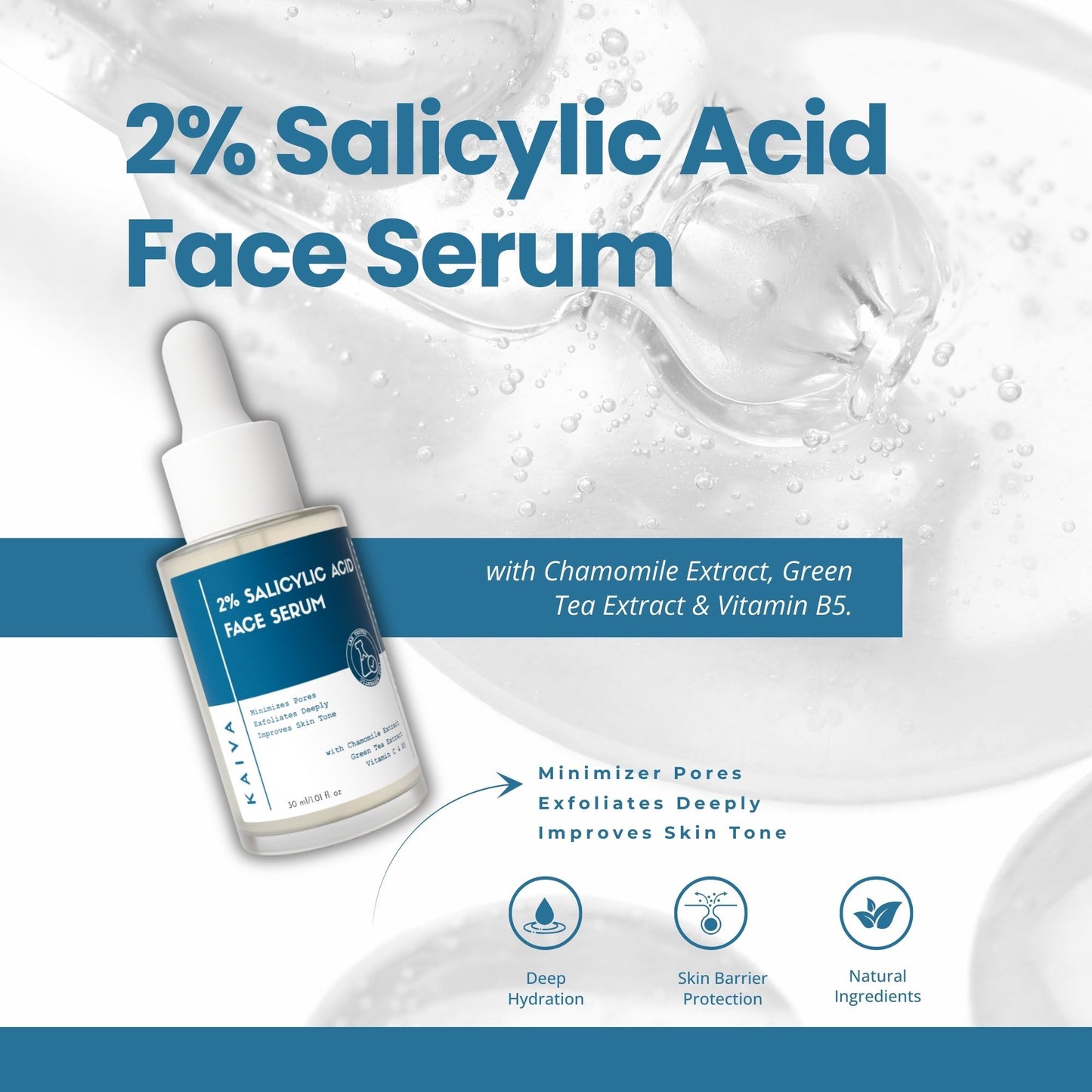 2% Salicylic Acid Face Serum | BHA Based Exfoliant | 30 ml