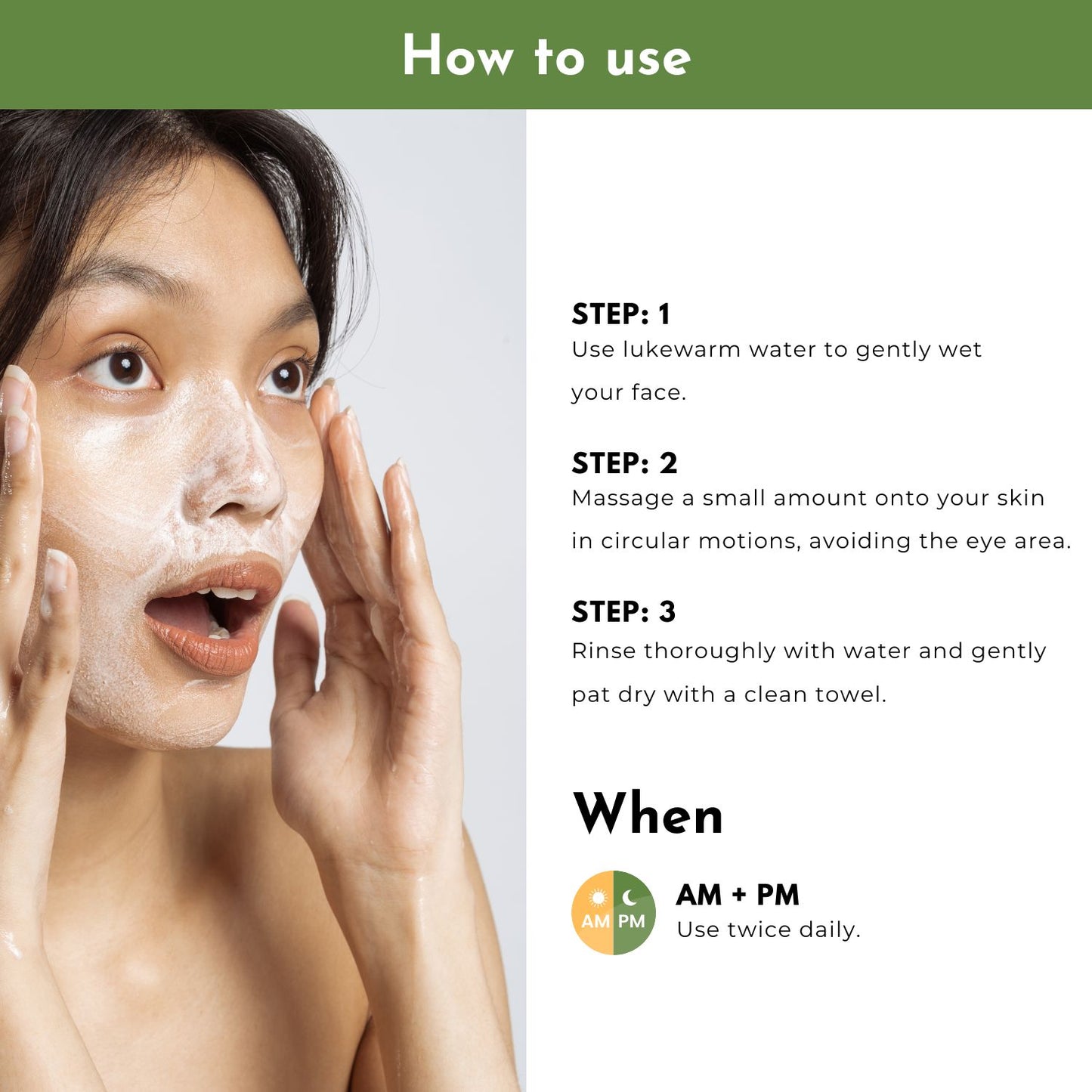 Green Tea & Cucumber Face Wash | Sulfate & Paraben Free | 200 ml