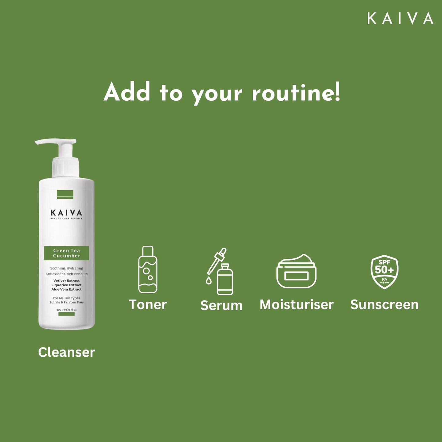 Green Tea & Cucumber Face Wash | Sulfate & Paraben Free | 200 ml