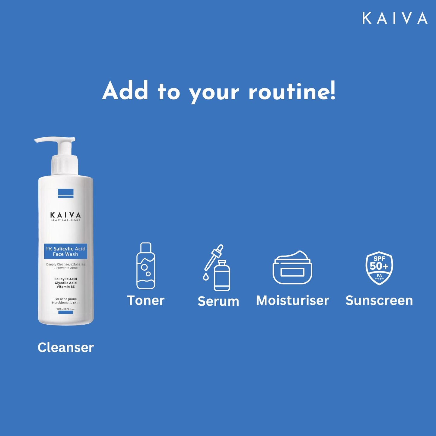 Salicylic Acid Face Wash with Glycolic Acid, Niacinamide - 200ml