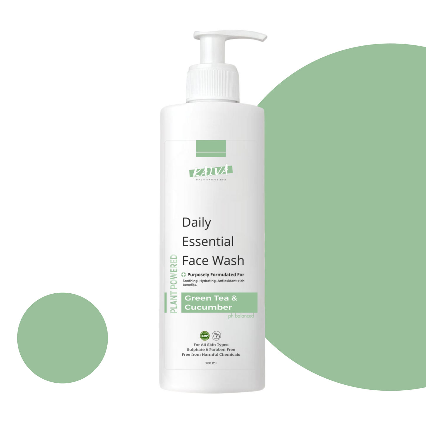 Revive & Rejuvenate – Green Tea & Cucumber Face Wash – For Women & Men | Sulphates & Paraben Free – 200 ml