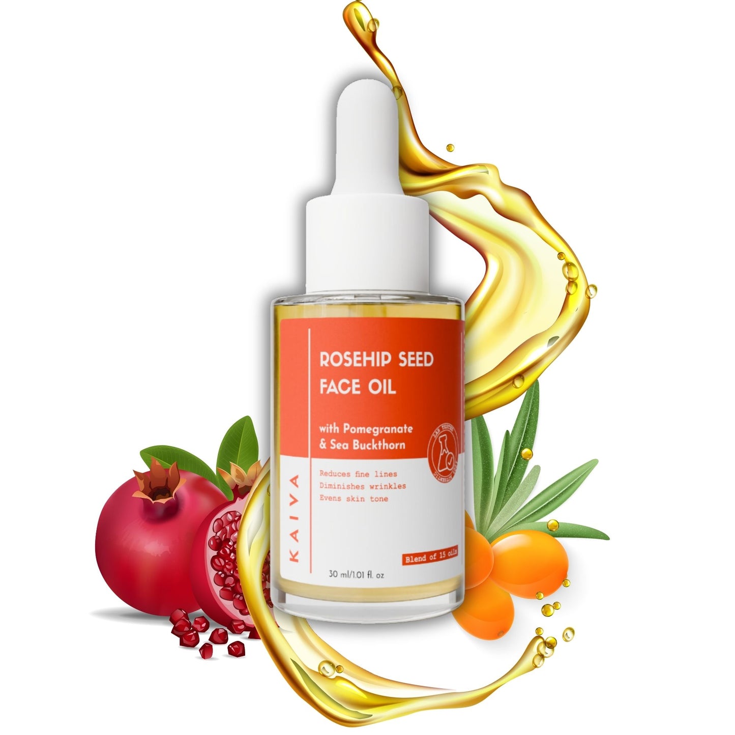 Rosehip Seed Face Oil for All Skin Types | Blend of 15 Oils | 30 ml