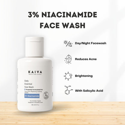 3% Niacinamide Face Wash | Sulfate & Paraben Free – 100 ml