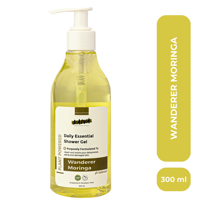 Wanderer Moringa Shower Gel | For Women & Men | Sulphates & Paraben Free – 300 ml