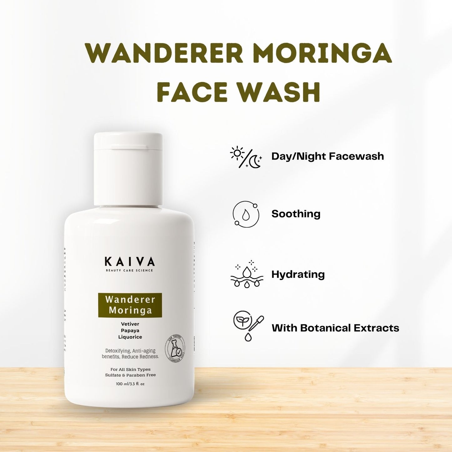 Moringa Face Wash – For Women & Men | Sulfate & Paraben Free – 100 ml