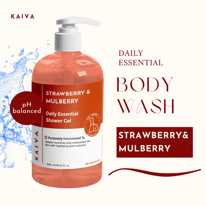 Strawberry & Mulberry Shower Gel | For Women & Men | Sulphates & Paraben Free – 300 ml