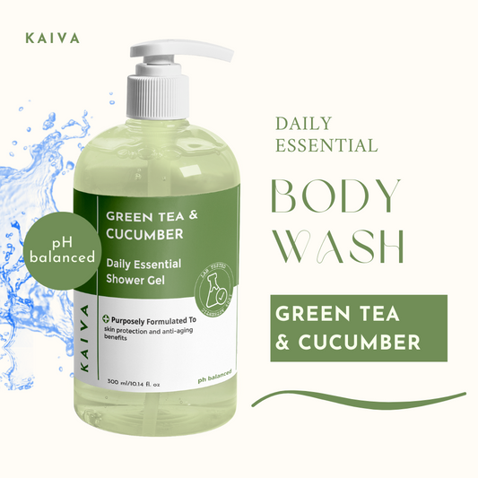 Green Tea & Cucumber Shower Gel |  For Women & Men | Sulphates & Paraben Free – 300 ml