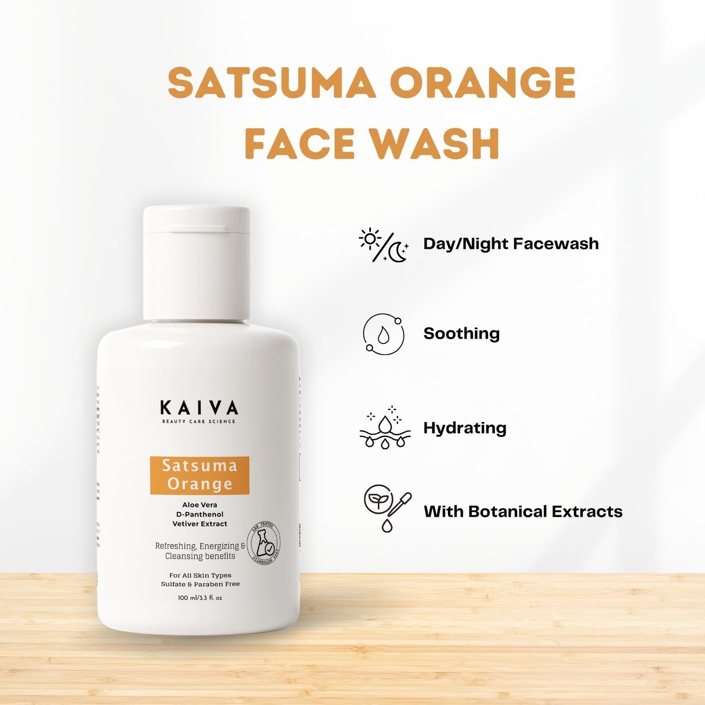 Satsuma Orange Face Wash | Sulfate & Paraben Free – 100 ml