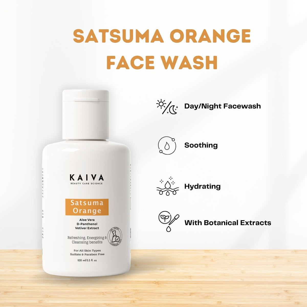 Satsuma Orange Face Wash | Sulfate & Paraben Free – 100 ml