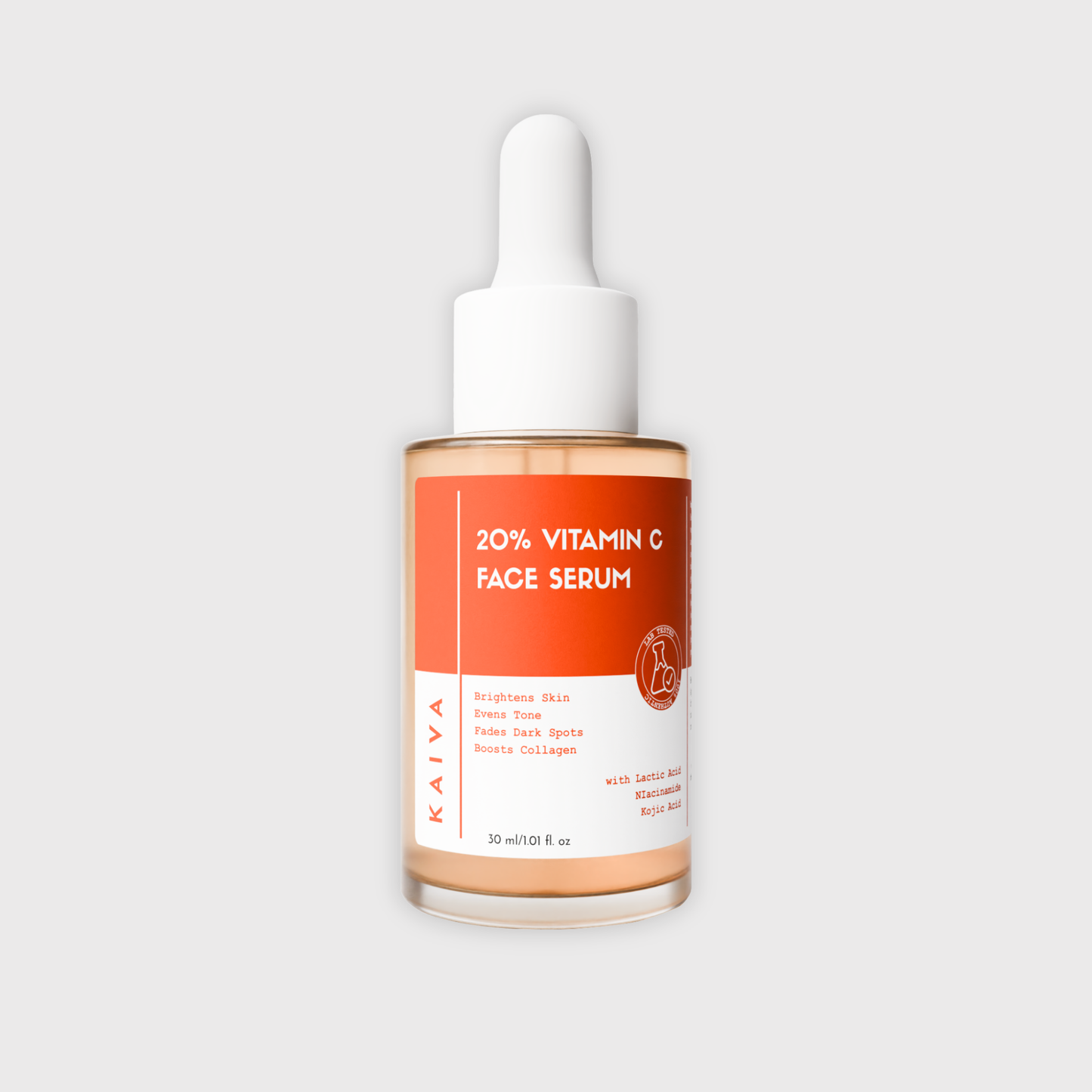 20% Vitamin C Face Serum | Skin Brightening with Niacinamide, Lactic acid & Kojic acid | 30 ml