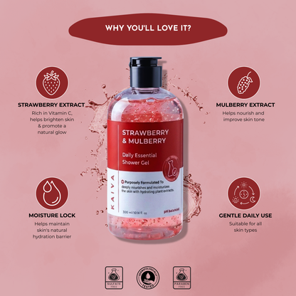 Strawberry & Mulberry Shower Gel | Sulfates & Paraben Free