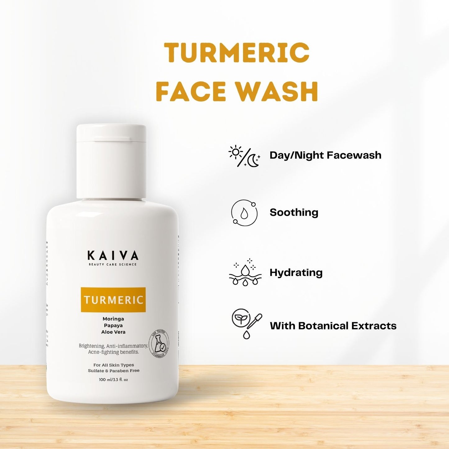 Turmeric Face Wash – Natural Skincare | Sulfate & Paraben Free – 100 ml