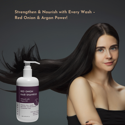 Red Onion & Argan Hair Shampoo for Hair Fall Control infused with Argan Oil – 300 ml