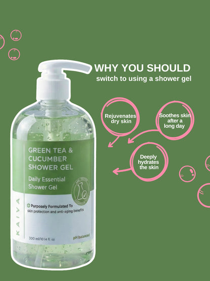 Green Tea & Cucumber Shower Gel | Sulfate & Paraben Free