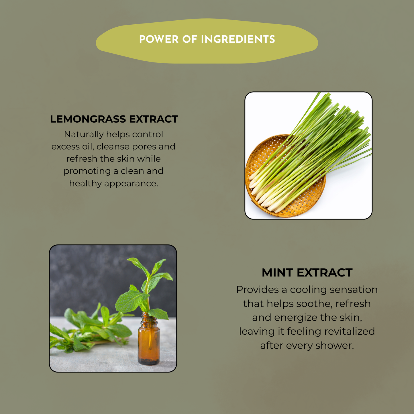 Lemongrass & Mint Shower Gel | Sulfate & Paraben Free
