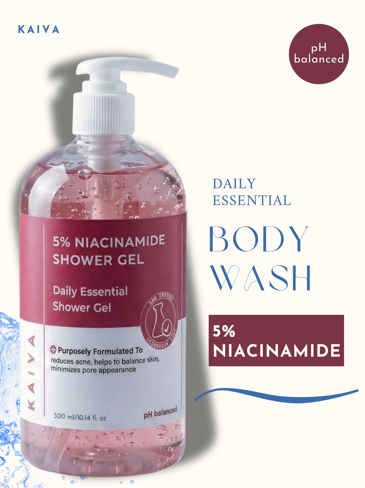Niacinamide Shower Gel | Sulfate & Paraben Free