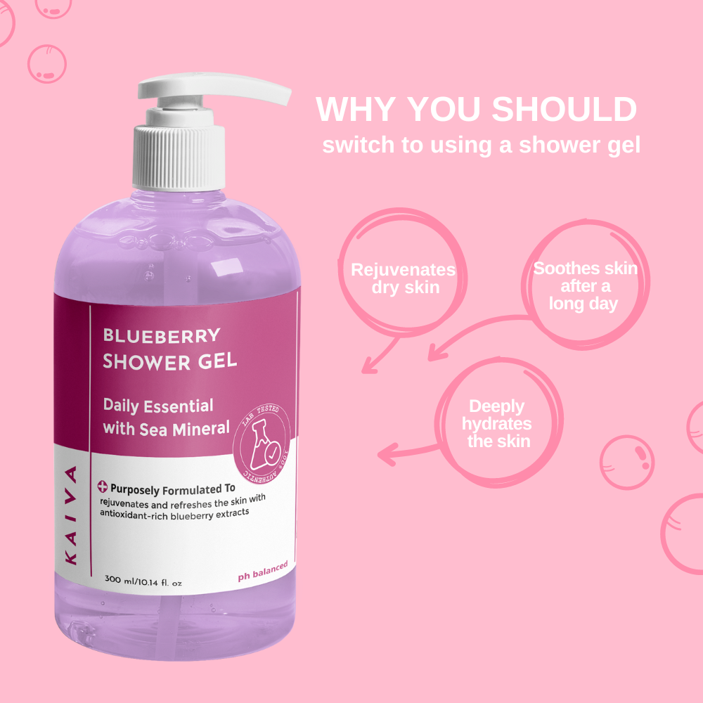 Blue Berry shower Gel | Body Wash enriched with vitamin-E - 300 ml