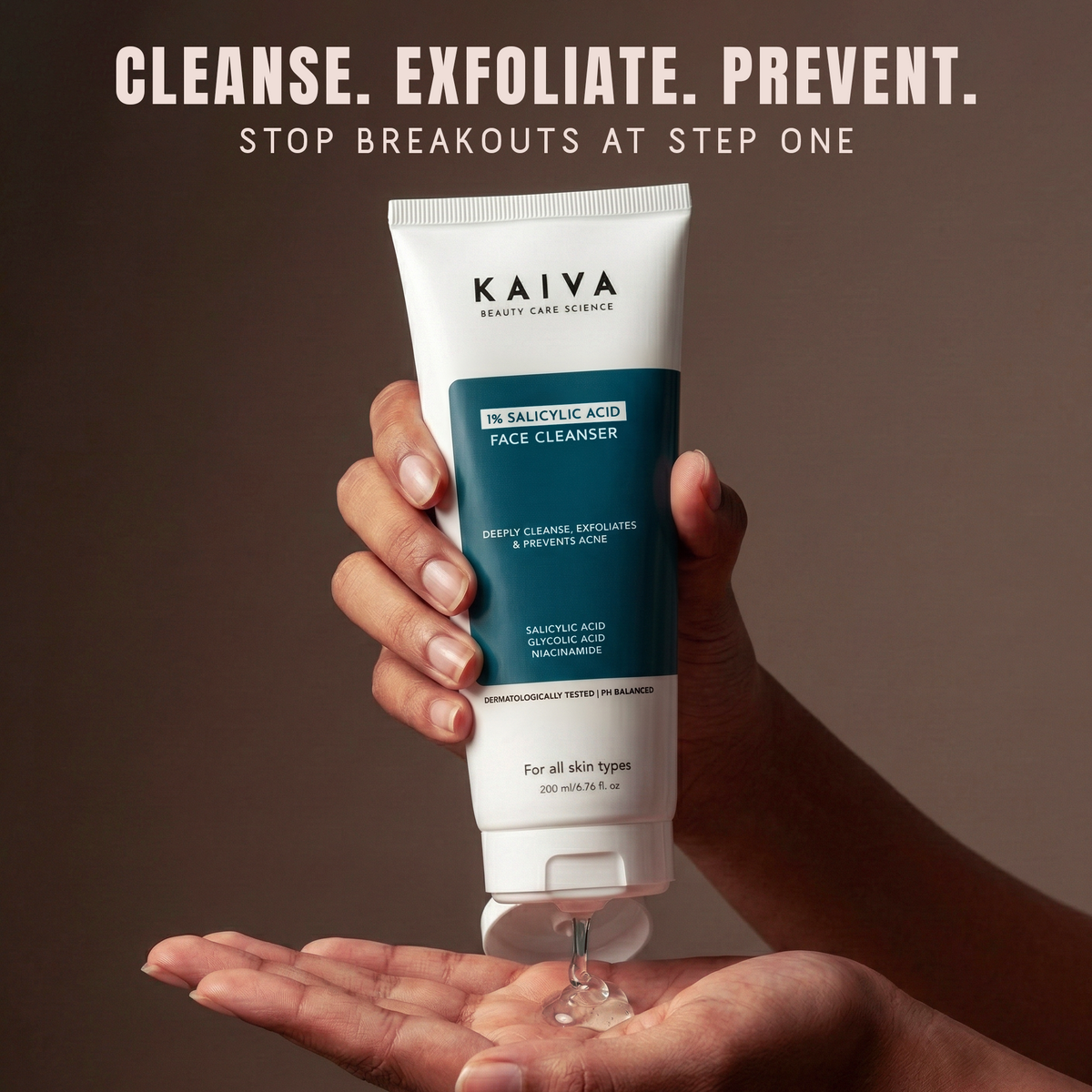 Salicylic Acid Face Wash with Glycolic Acid, Niacinamide - 200ml