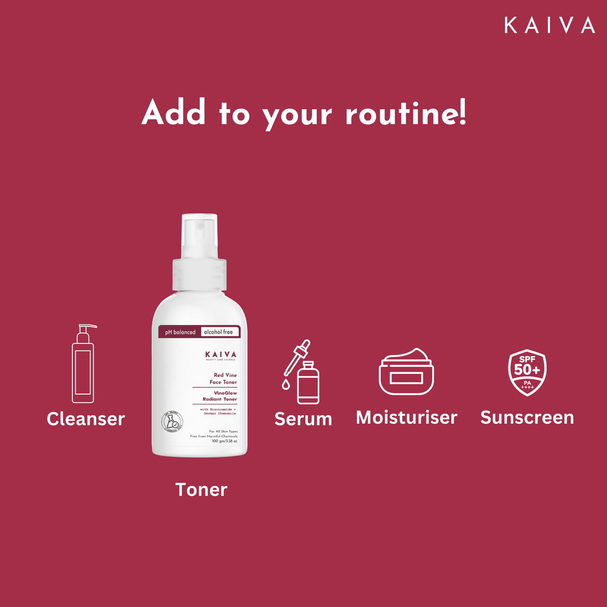 Red Vine Face Mist & Toner with Niacinamide (Vitamin B3)