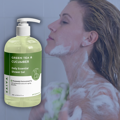 Green Tea & Cucumber Shower Gel |  For Women & Men | Sulphates & Paraben Free – 300 ml