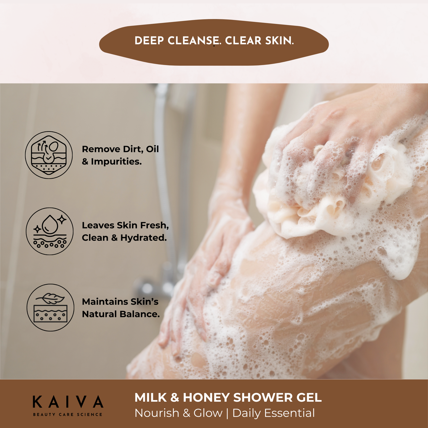 Milk & Honey Shower Gel | Moisturizing Body Wash For Sensitive To Dry Skin
