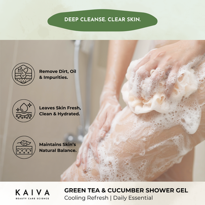 Green Tea & Cucumber Shower Gel | Sulfate & Paraben Free