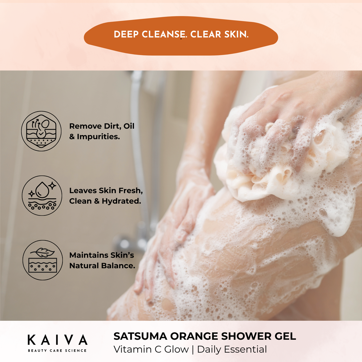 Satsuma Orange Shower Gel | Sulfate & Paraben Free