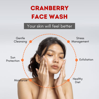 Cranberry Face wash | Age Defying Face Wash | Sulfate & Paraben Free – 100 ml