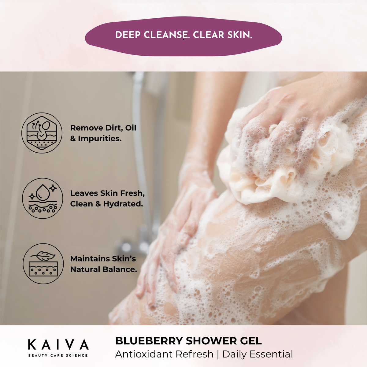 Blue Berry shower Gel | Body Wash enriched with vitamin-E