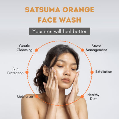 Satsuma Orange Face Wash | Sulfate & Paraben Free – 100 ml