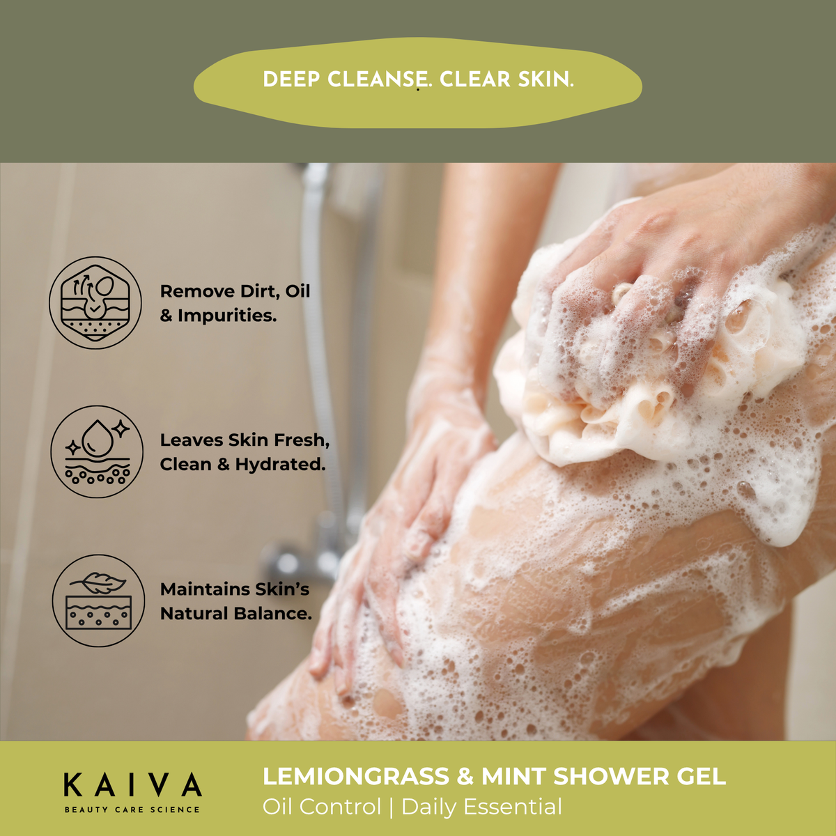 Lemongrass & Mint Shower Gel | Sulfate & Paraben Free