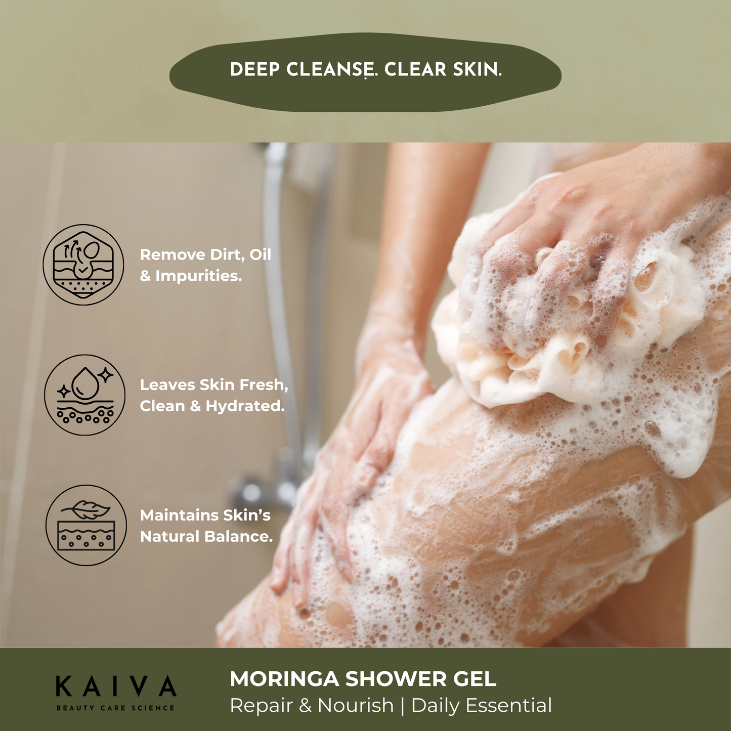 Wanderer Moringa Shower Gel | Sulfate & Paraben Free