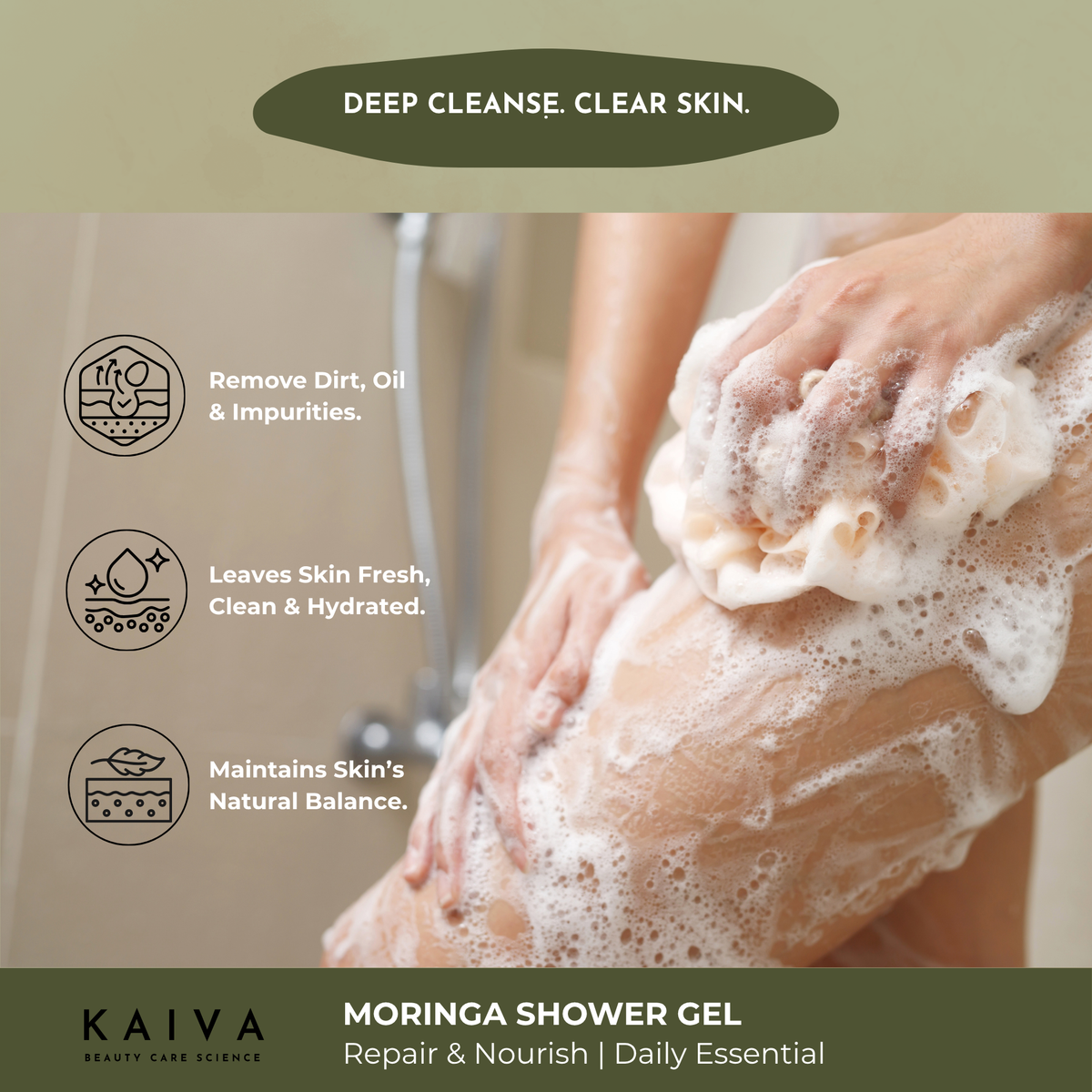 Wanderer Moringa Shower Gel | Sulfate & Paraben Free