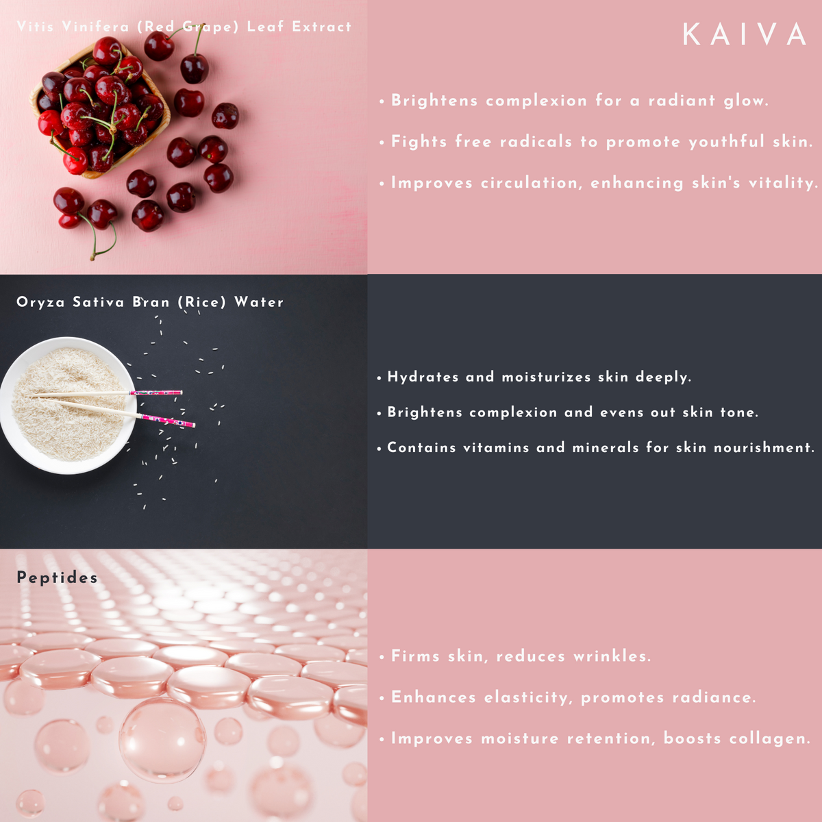 Red Vine Face Serum with Rice Water & Peptides