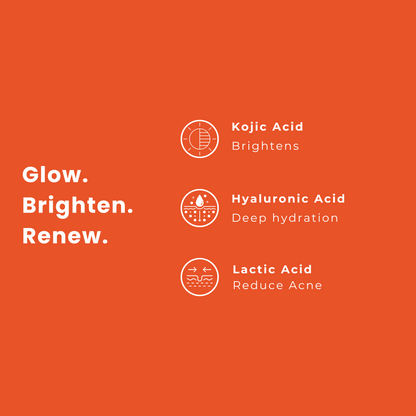 20% Vitamin C Face Serum | Skin Brightening with Niacinamide, Lactic acid & Kojic acid | 30 ml