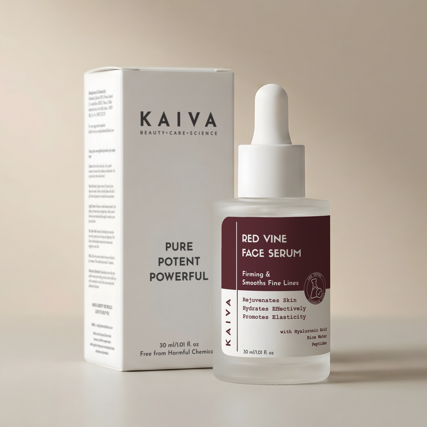 Red Vine Face Serum with Rice Water & Peptides