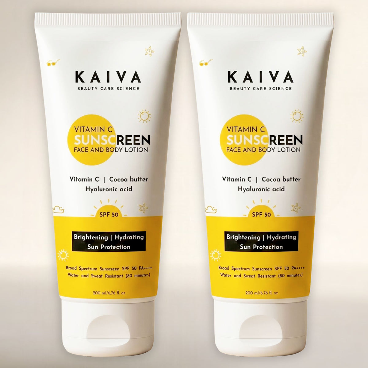KAIVA Sunscreen SPF 50 PA++++ Ultra-Light sunscreen SPF50 | 200 ml